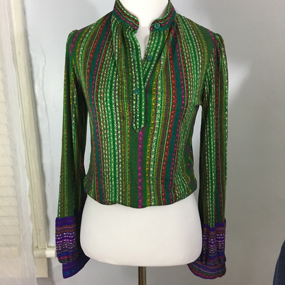 Rare 60s 70s Vintage crop top w elastic band